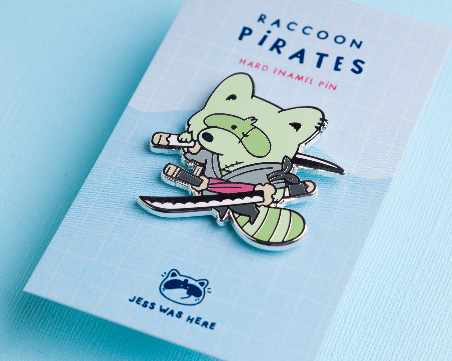 Swordsman - Raccoon Pirates Enamel Pin