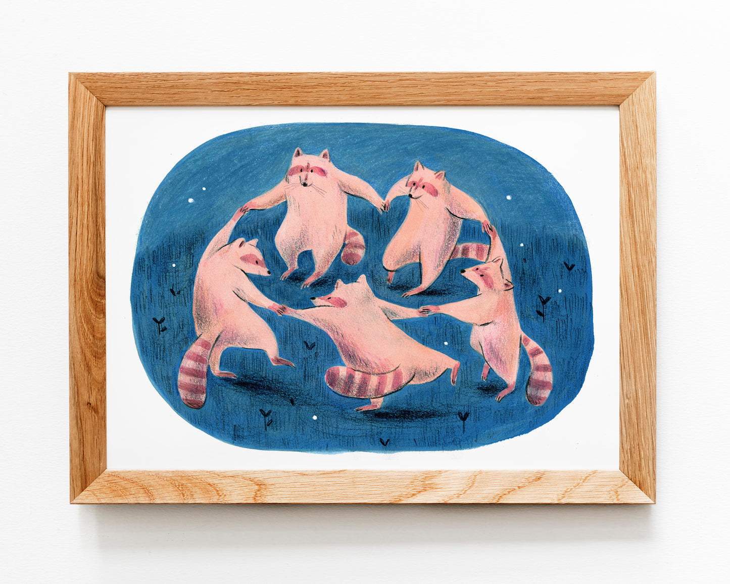 Dancing Raccoons - A5/A4 Art Print