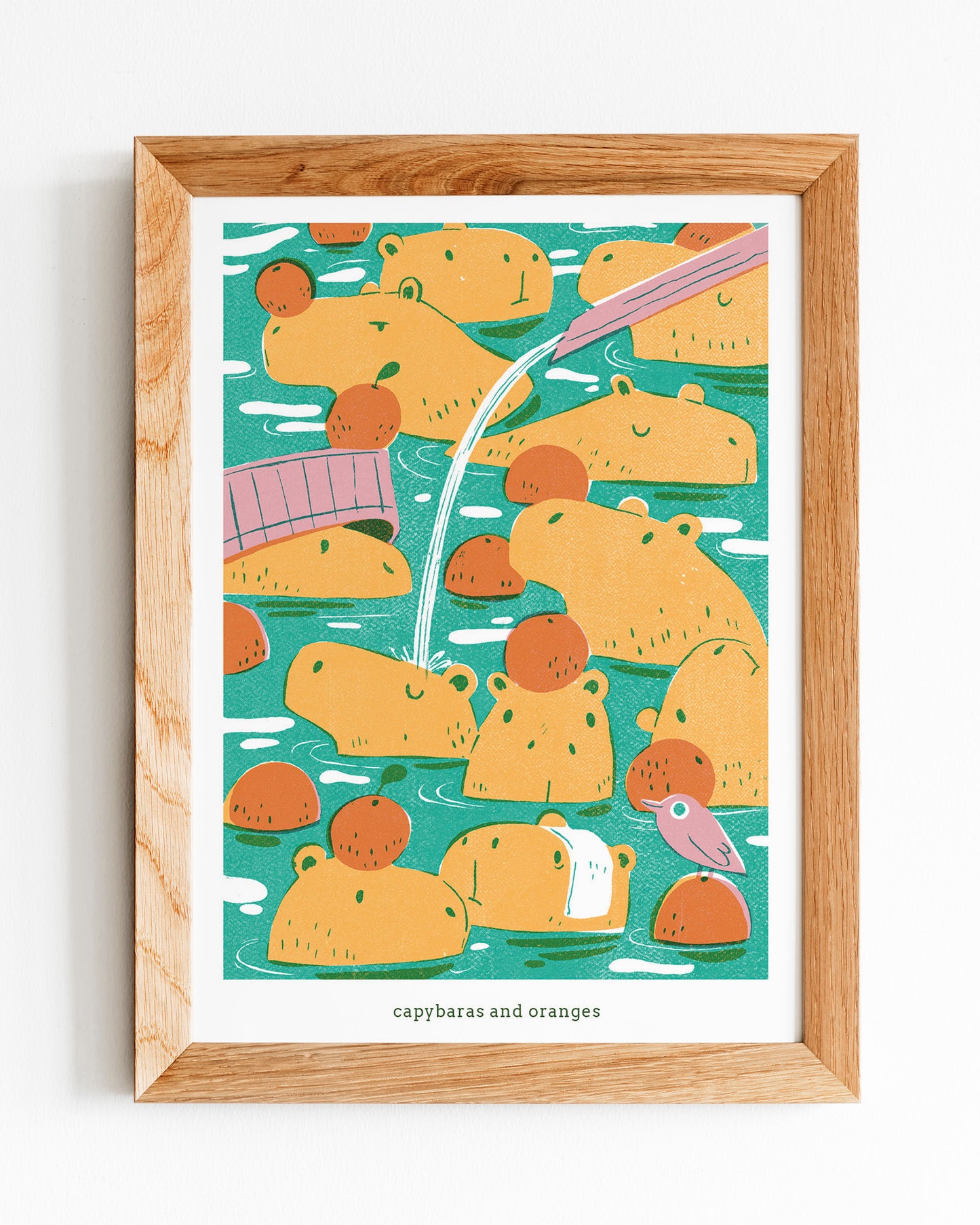 Capybaras & Oranges - A5/A4 Art Print