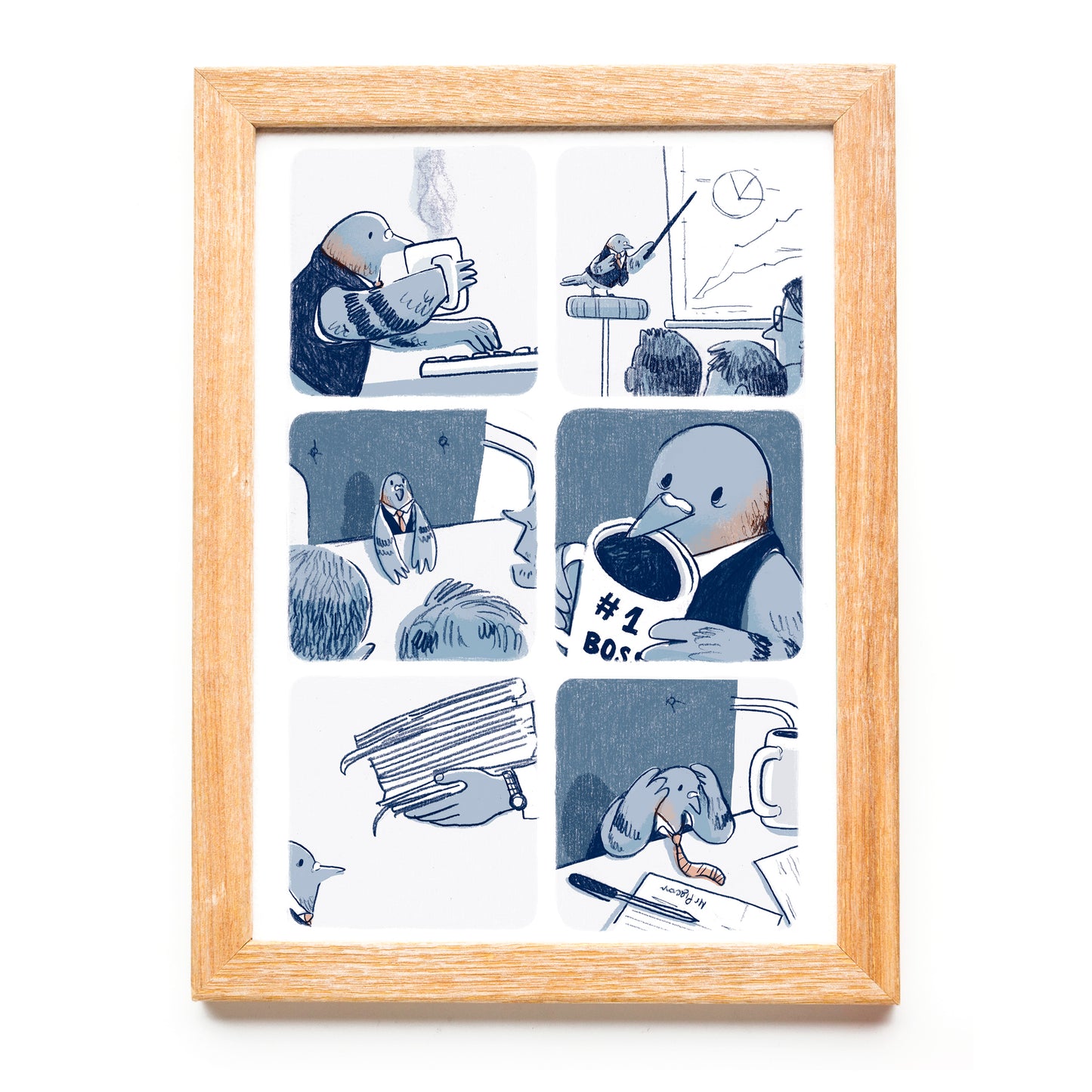 Mr Pigeon - A5 Art Print