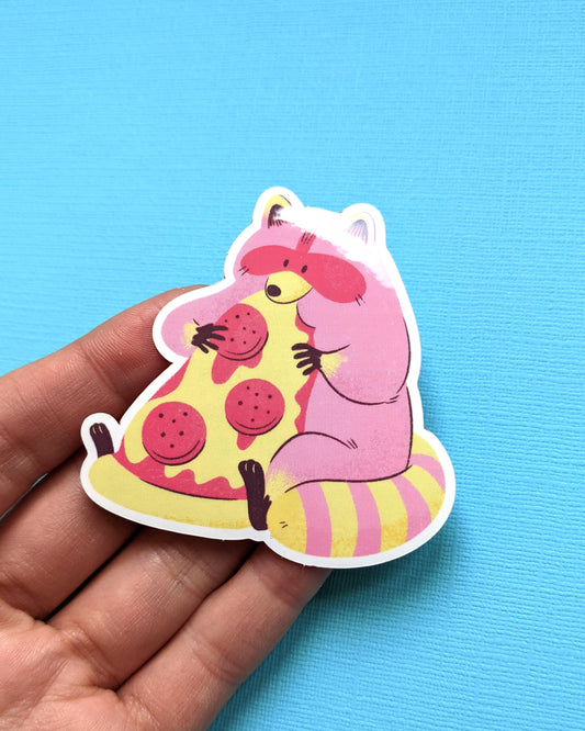 Raccoon Pizza - Vinyl Sticker