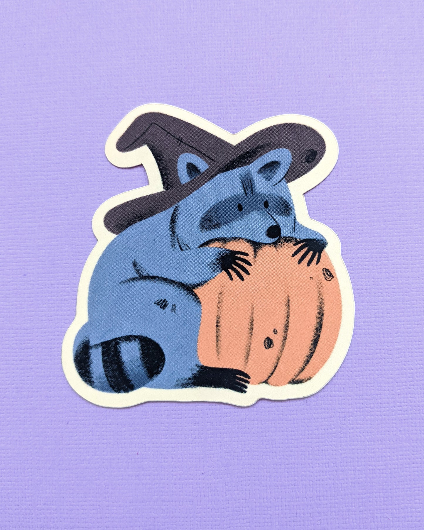 Raccoon Pumpkin - Vinyl Sticker - Patreon - Jess Was Here