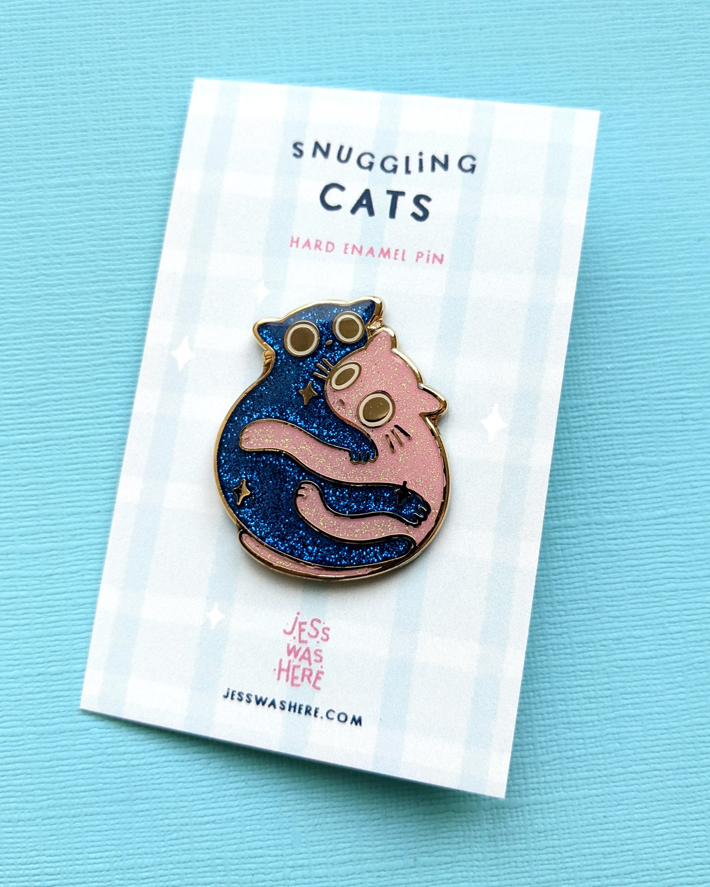 Snuggling Cats - Enamel Pin