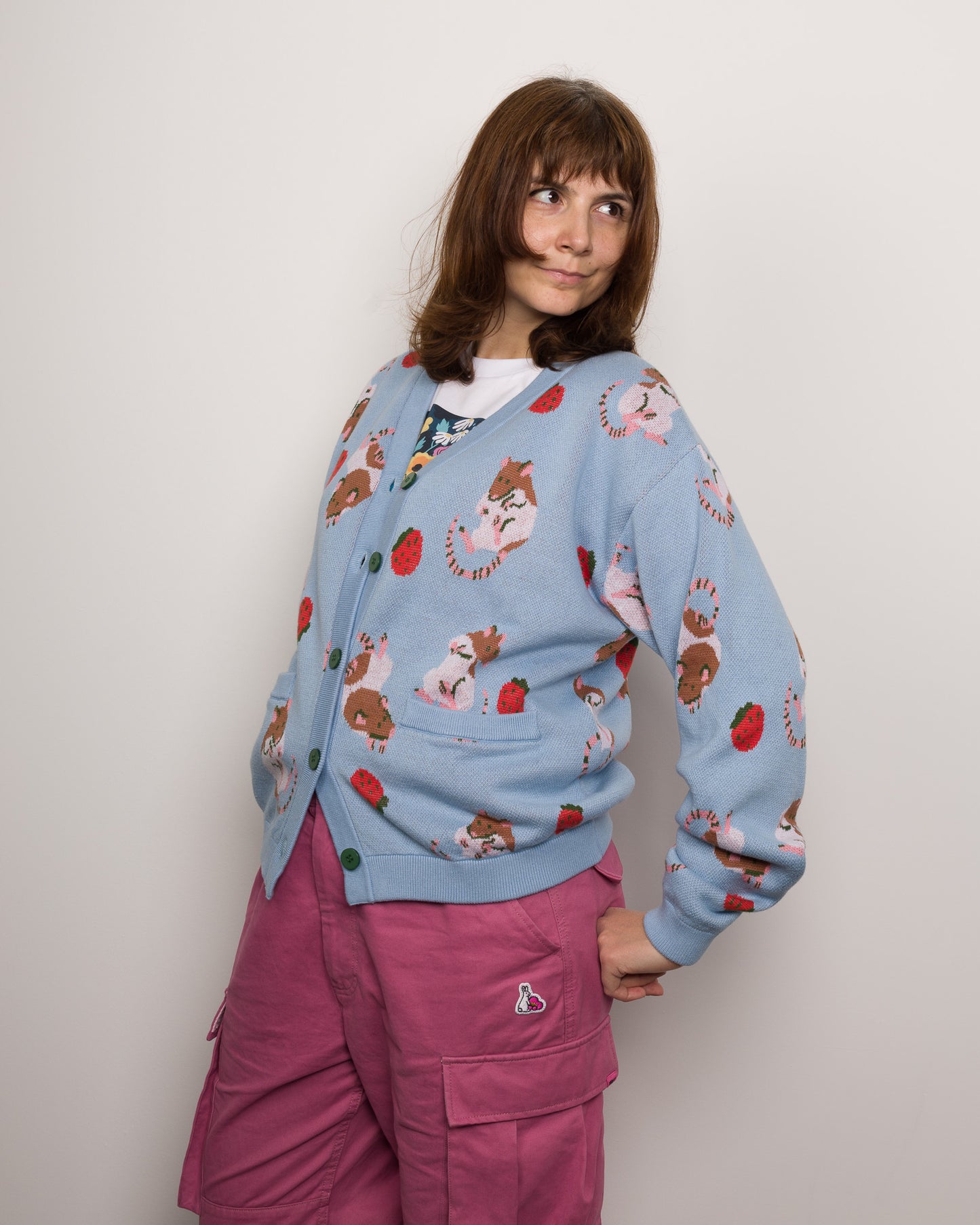 PREORDER Rats and Berries - Cotton Knit Cardigan