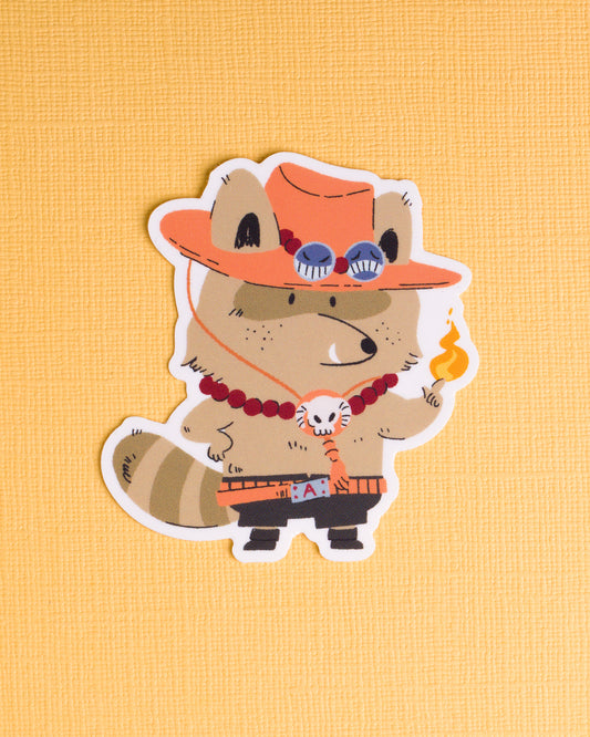 Fire Fist - Raccoon Pirates Vinyl Sticker