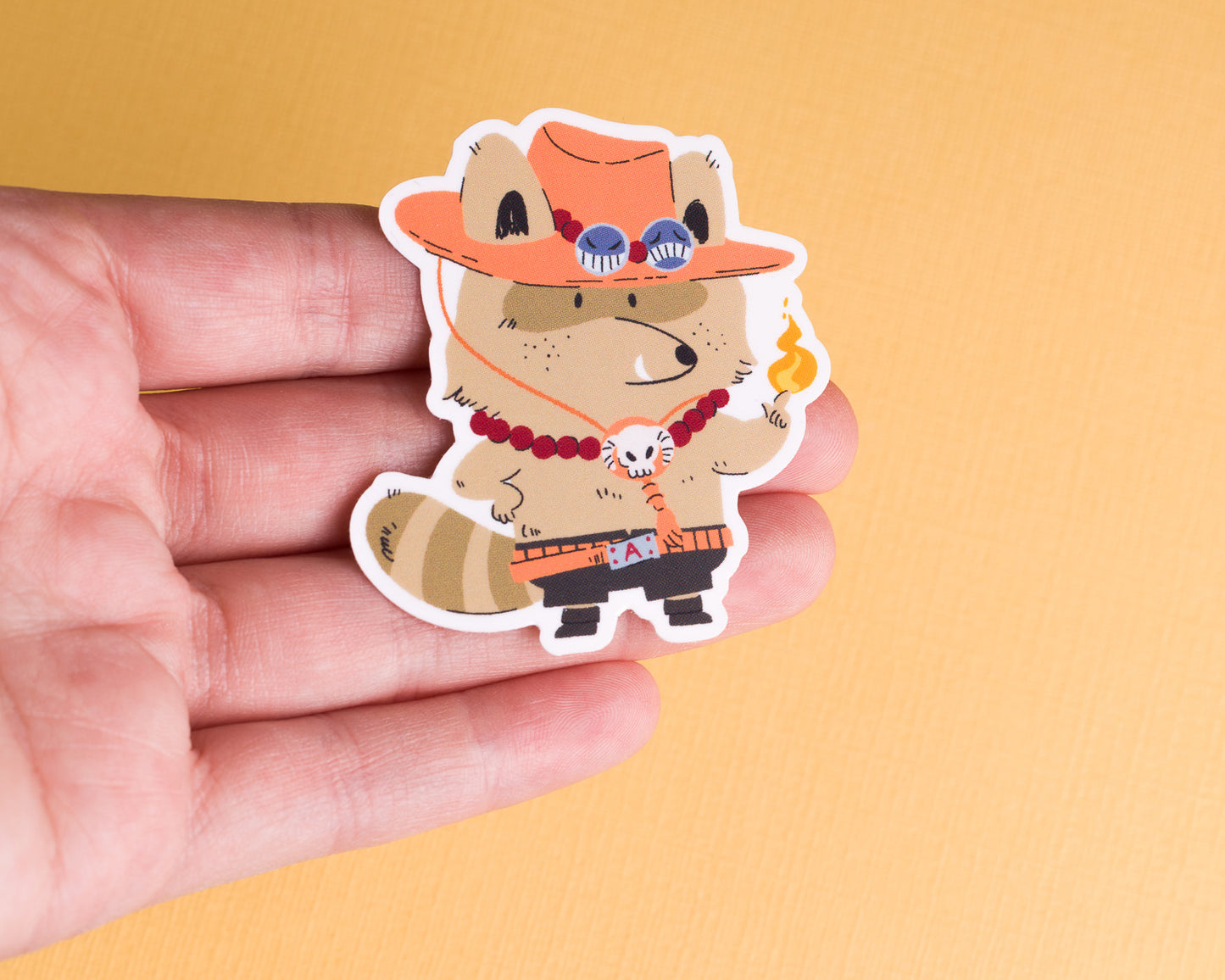 Fire Fist - Raccoon Pirates Vinyl Sticker
