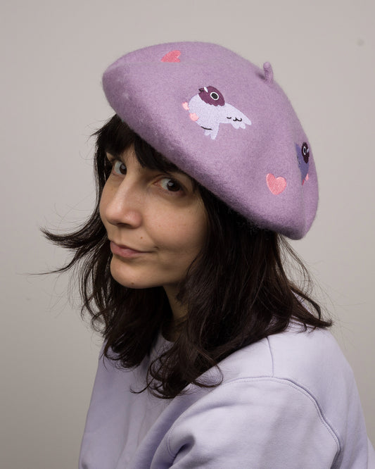 Pigeons and Hearts - Wool Beret