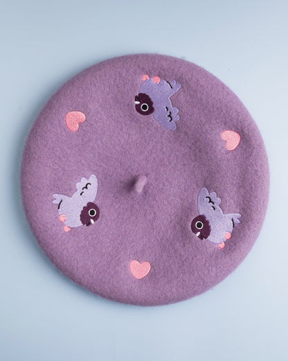 Pigeons and Hearts - Wool Beret