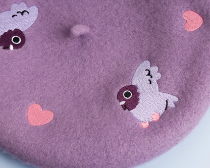 Pigeons and Hearts - Wool Beret