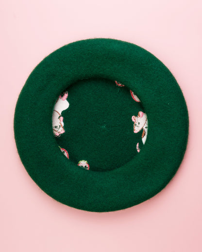 Rats and Strawberries - Wool Beret