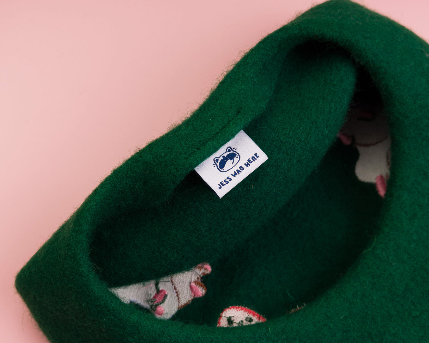 Rats and Strawberries - Wool Beret