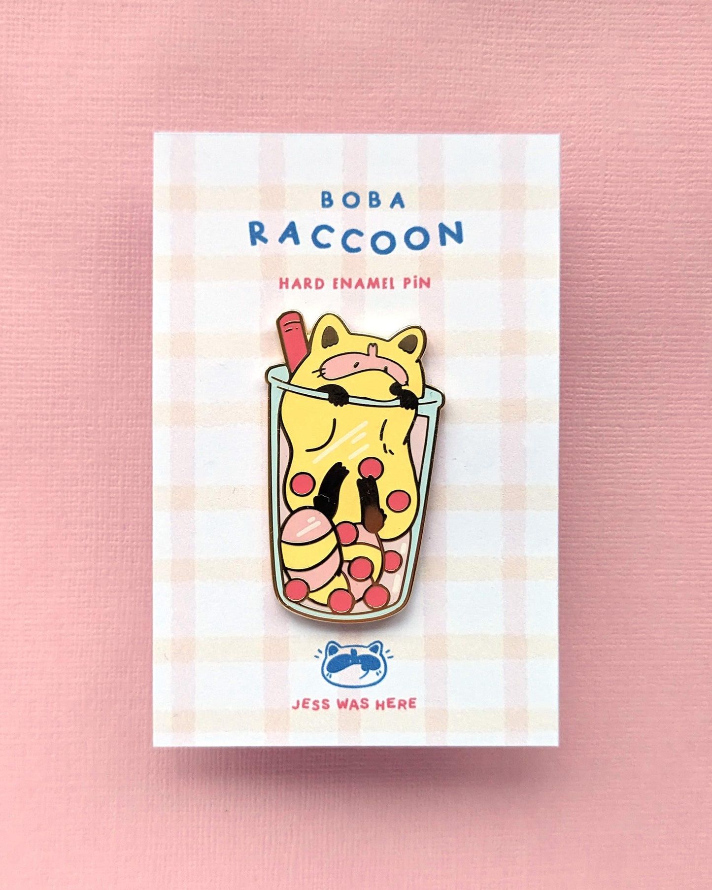 Boba Raccoon - Enamel Pin