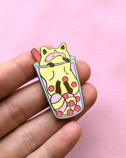 Boba Raccoon - Enamel Pin