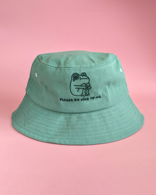 Please be Nice to Me - Green Bucket Hat