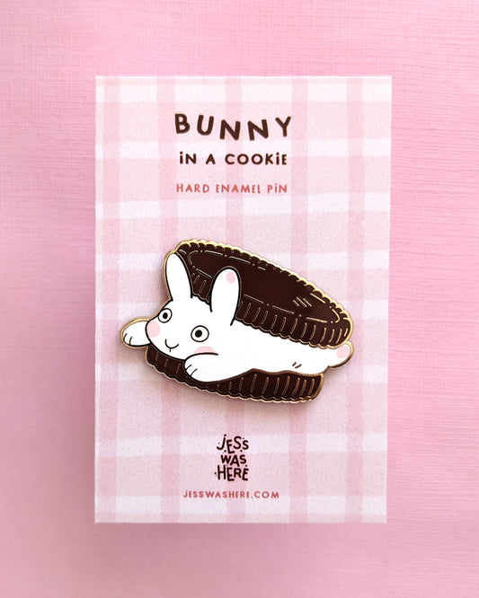 Bunny in a Cookie - Enamel Pin