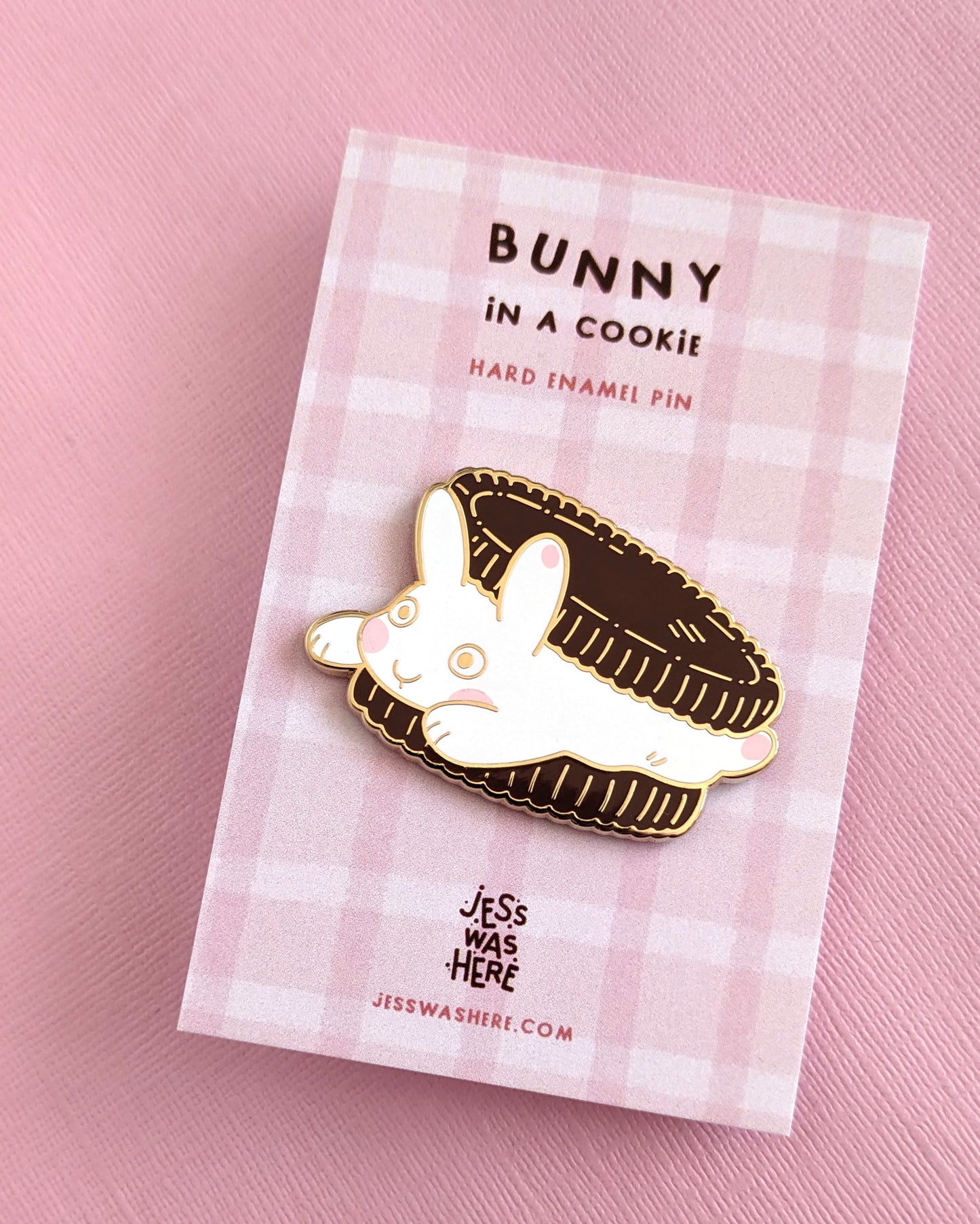 Bunny in a Cookie - Enamel Pin