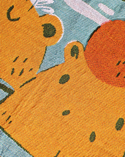 Capybaras and Oranges - Tapestry Throw Blanket