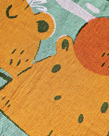 Capybaras and Oranges - Tapestry Throw Blanket