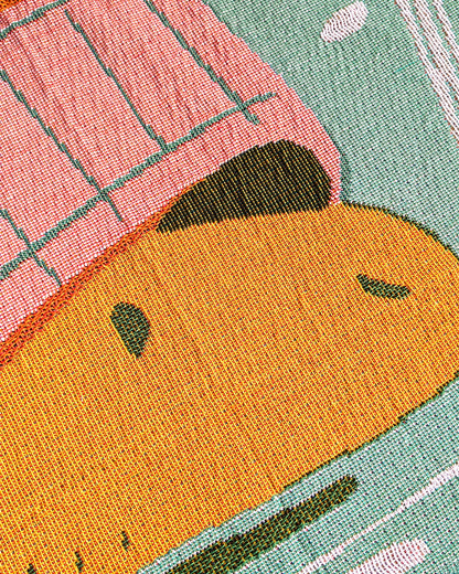 Capybaras and Oranges - Tapestry Throw Blanket