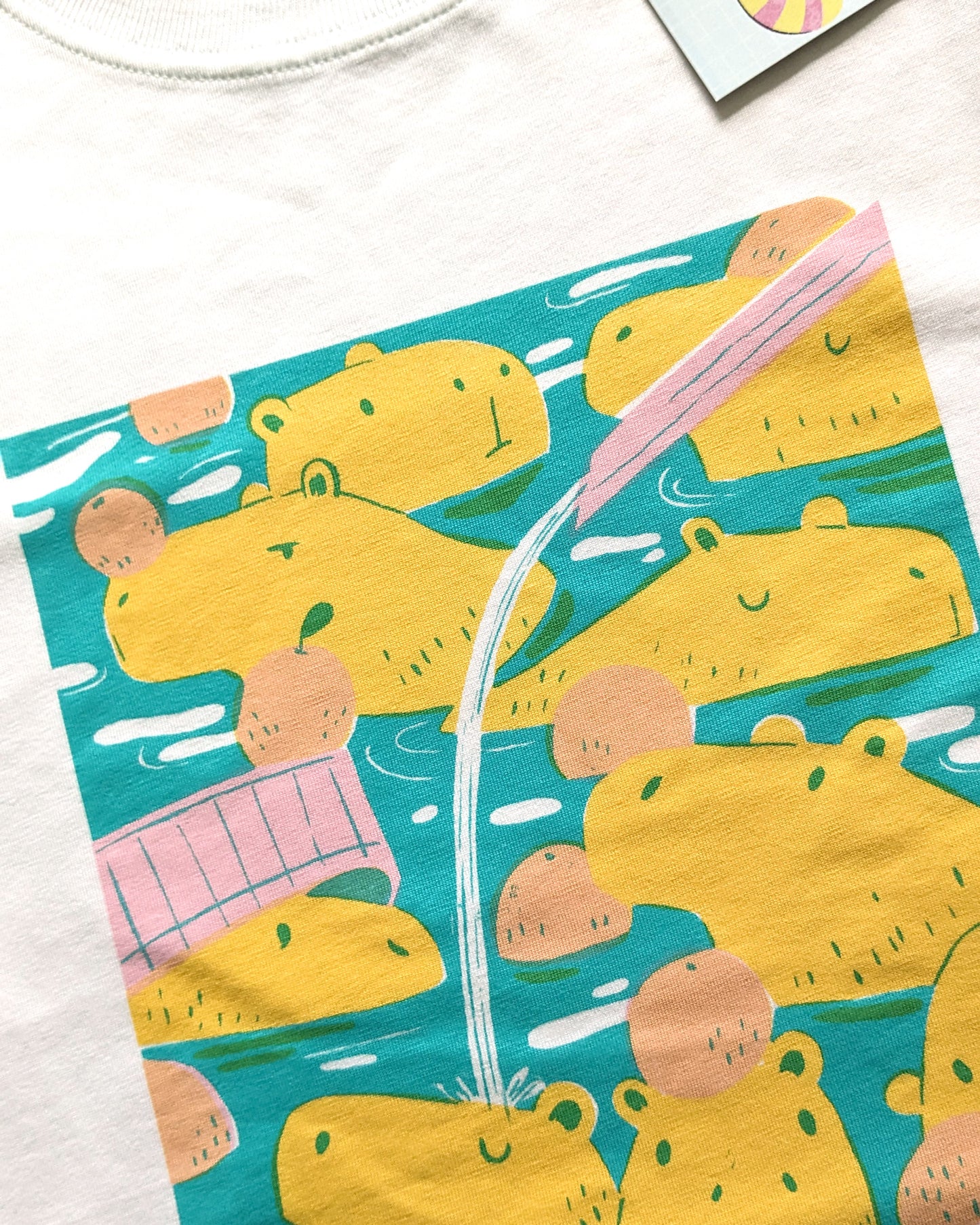 Capybaras and Oranges - White T-shirt