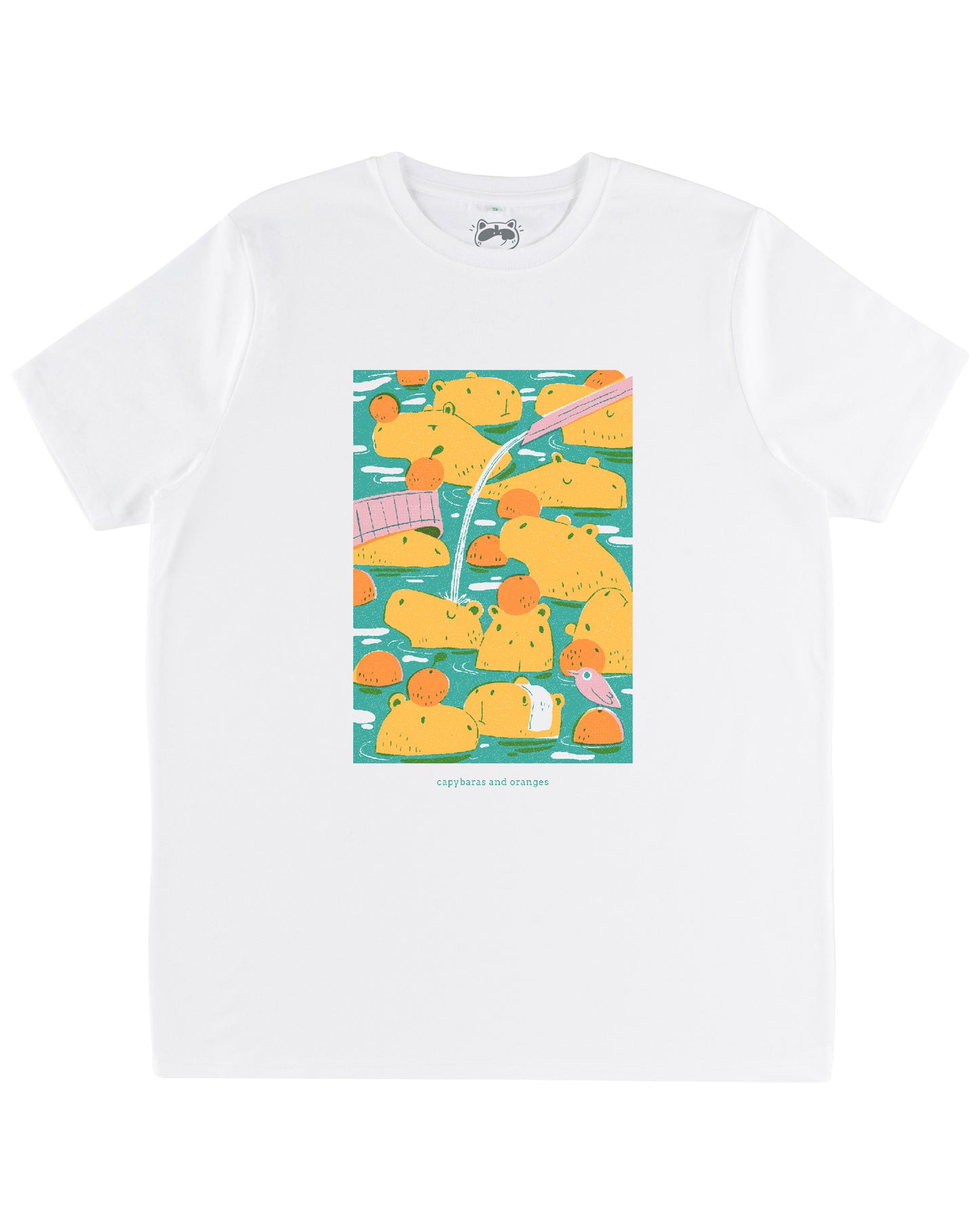 Capybaras and Oranges - White T-shirt