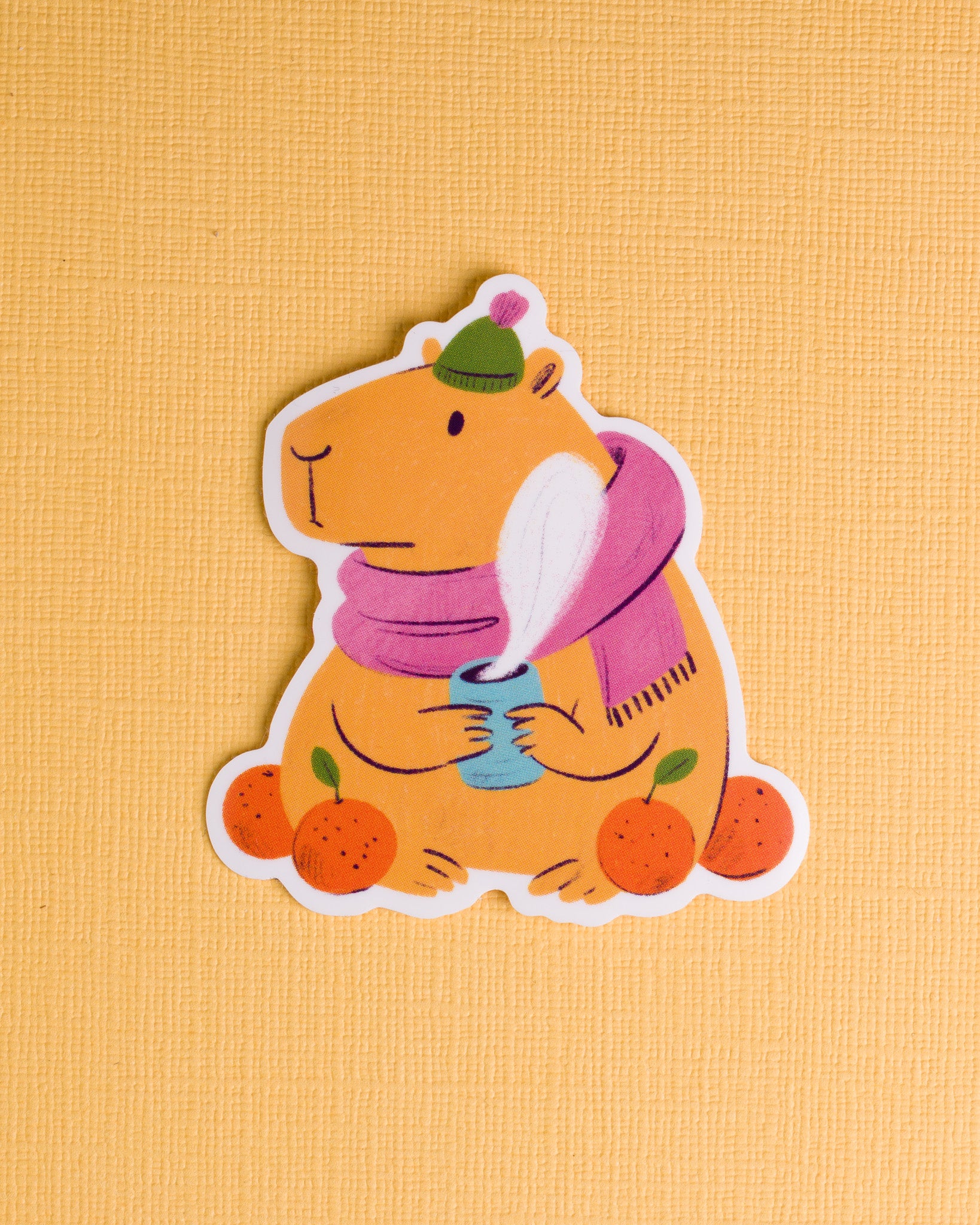 Cozy Capybara - Vinyl Sticker