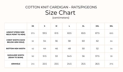 PREORDER Pigeons and Hearts - Cotton Knit Cardigan