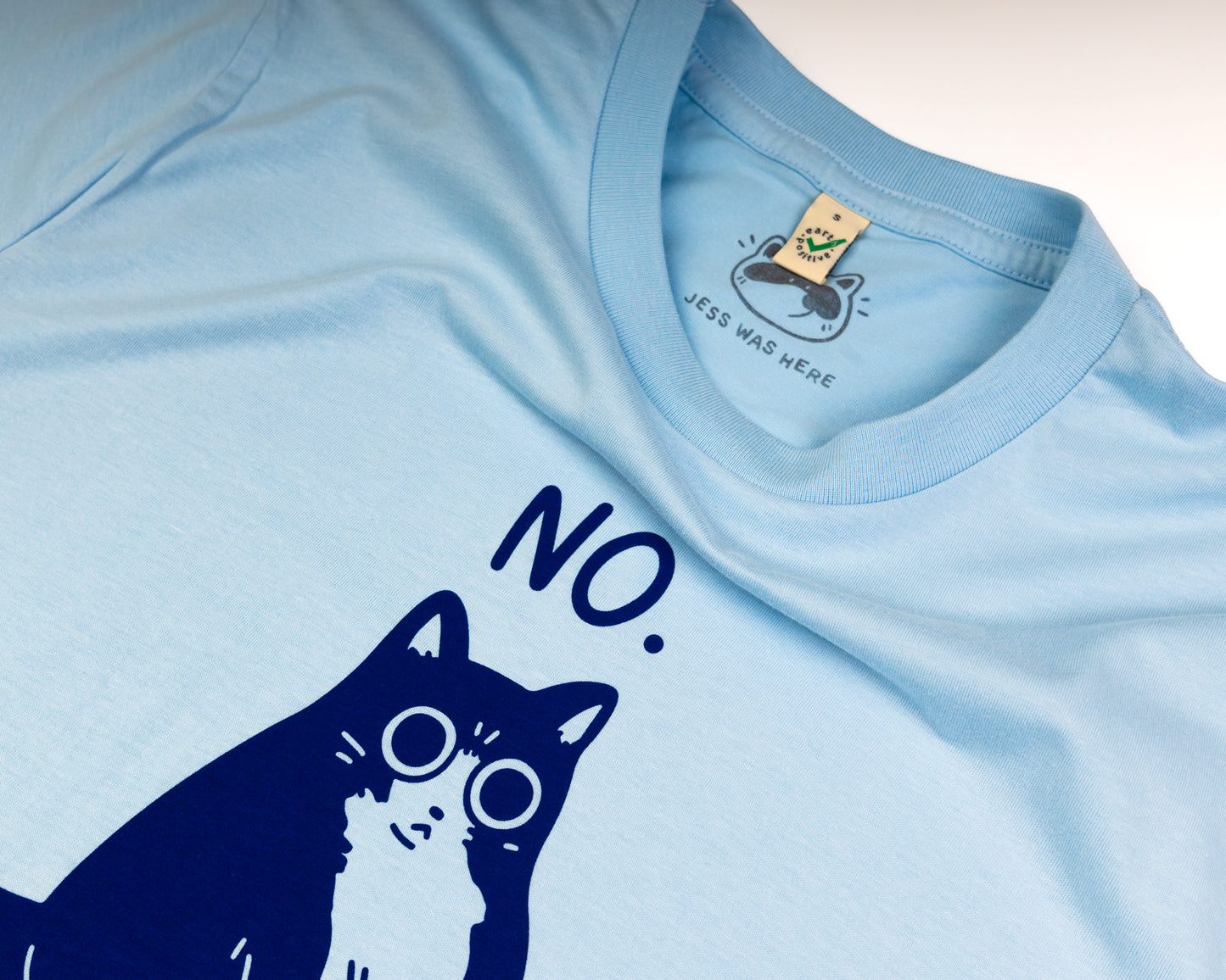Chubby Cat NO - Light Blue T-shirt