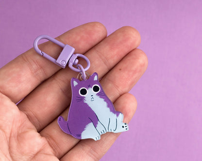 Mini Chubby Cat - Acrylic Keychain