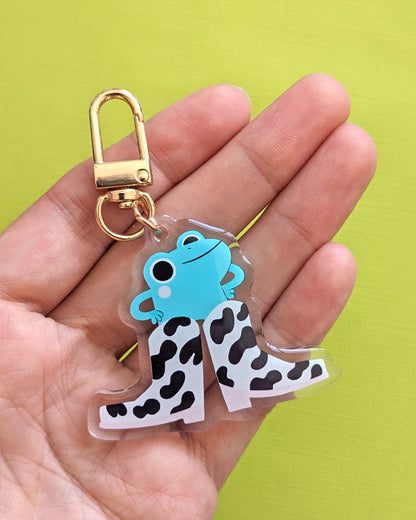 Cowboy Frog - Acrylic Keychain