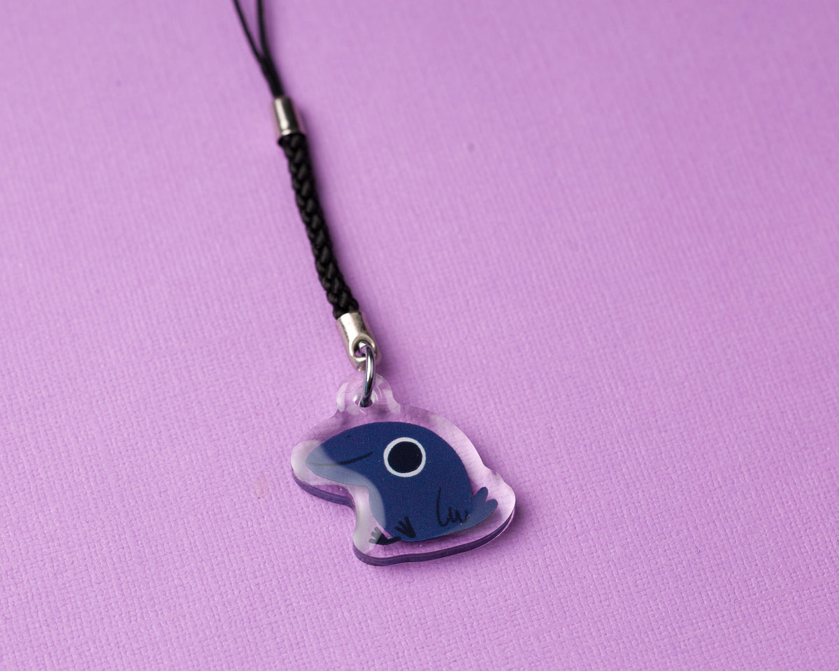 Mini Crow - Acrylic Phone Charm