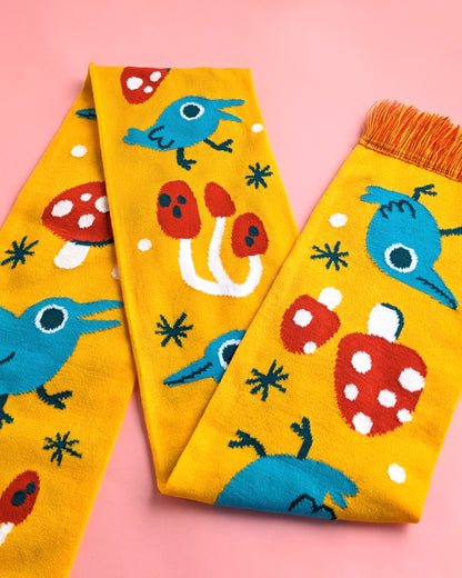Crows and Mushrooms - Scarf