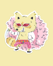 Flamingo - Raccoon Pirates Vinyl Sticker