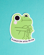 Frog Be Nice to Me - Vinyl Sticker