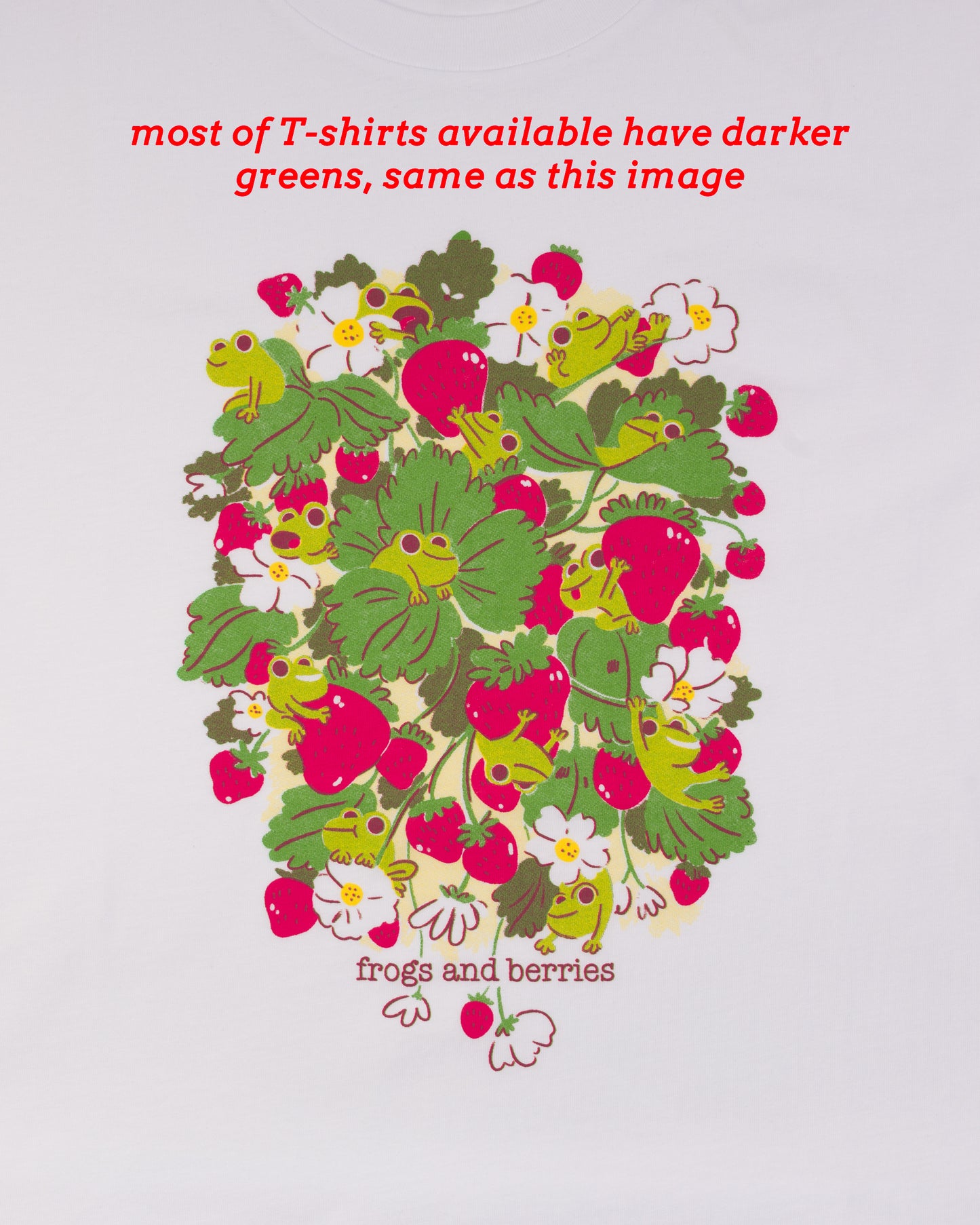 OLD VERSION Frogs and Berries - White T-shirt