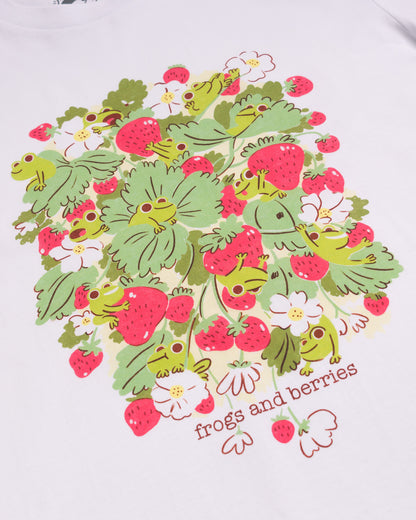NEW VERSION Frogs and Berries - White T-shirt