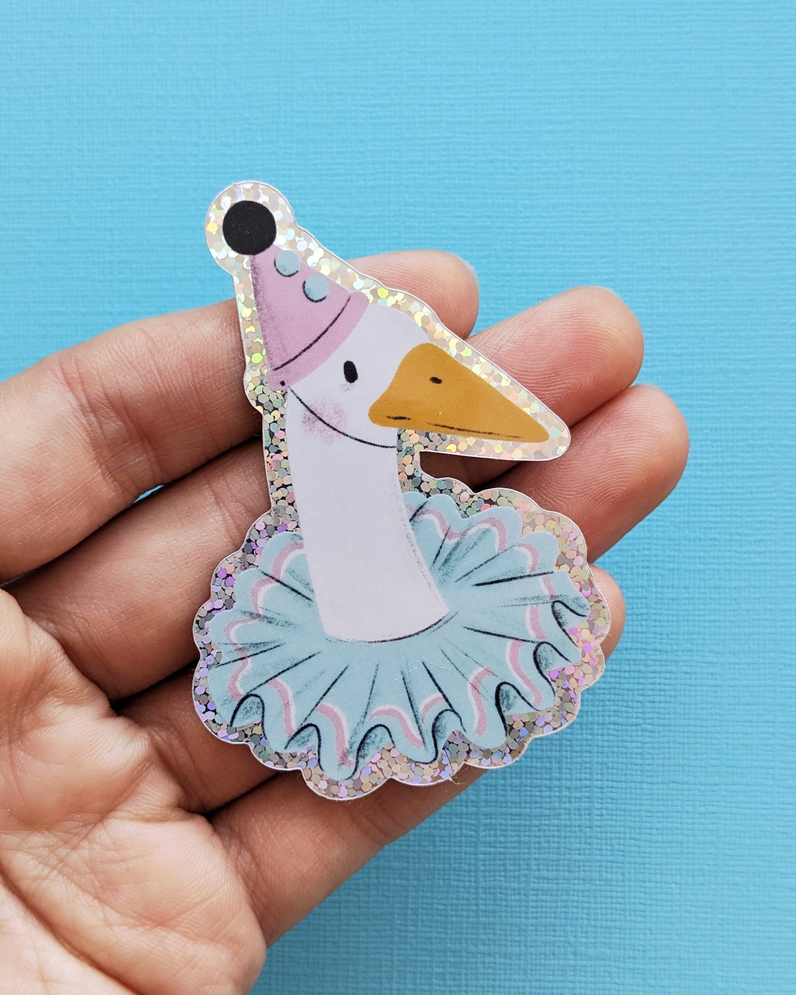 Goose Clown - Glitter Vinyl Sticker