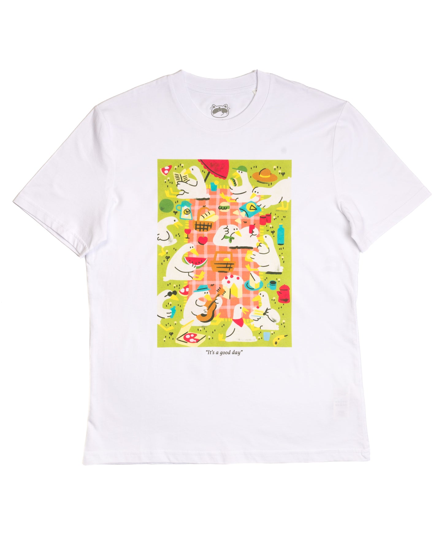 Goose Picnic - White T-shirt