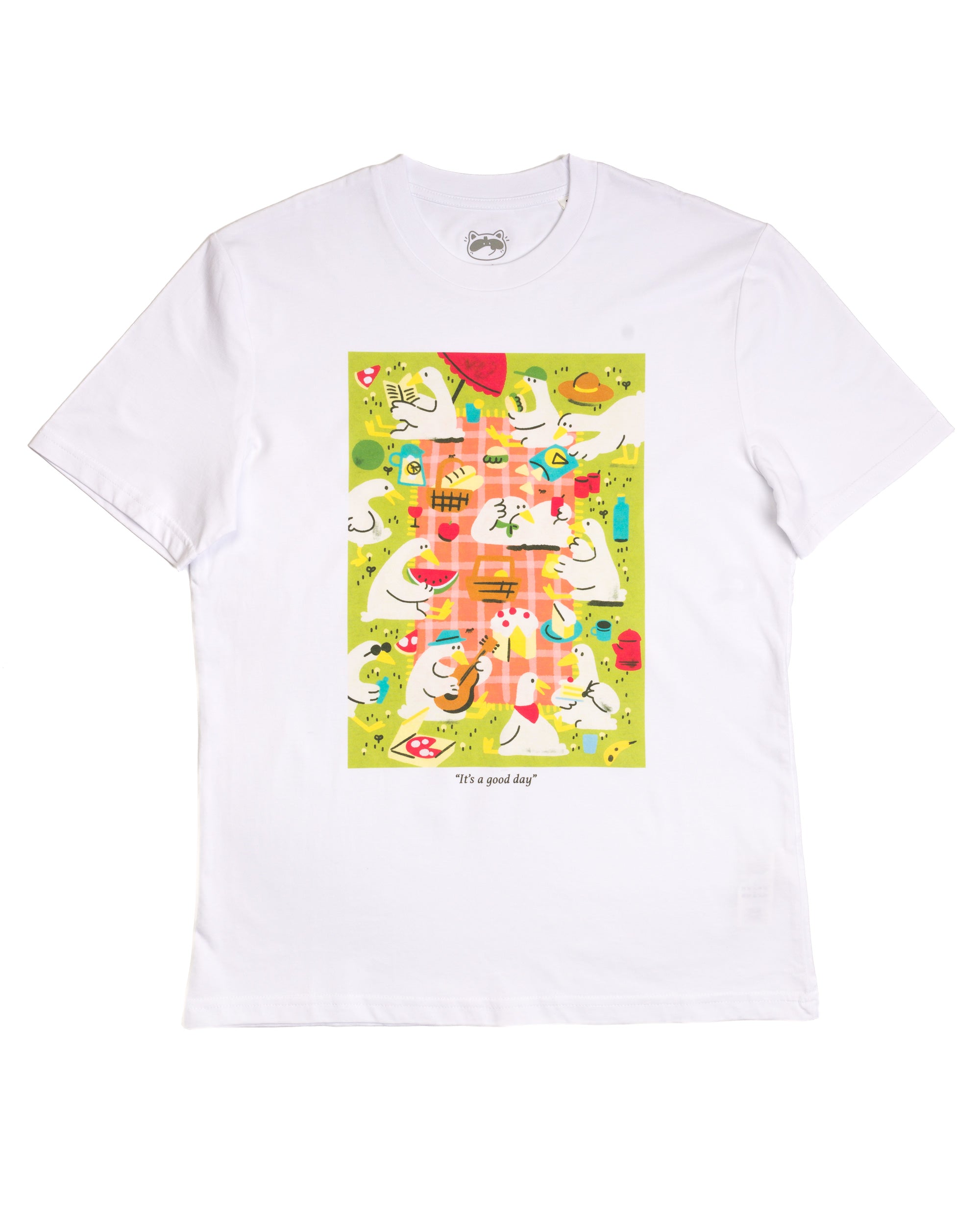 Goose Picnic - White T-shirt