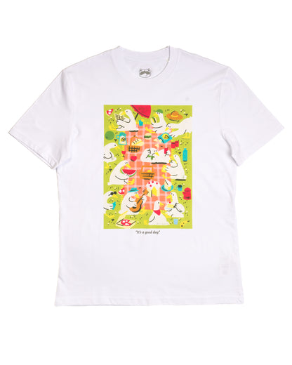 Goose Picnic - White T-shirt