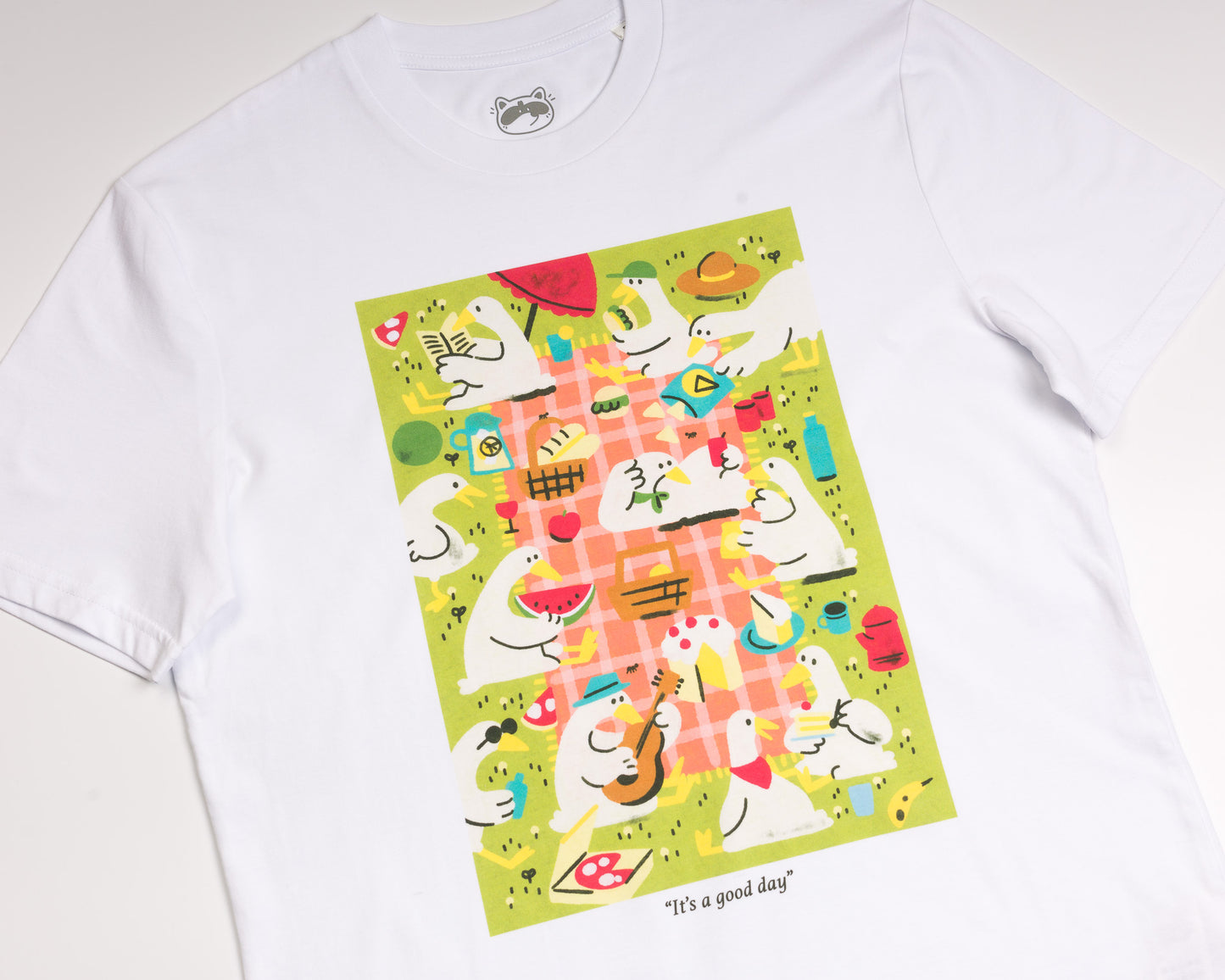 Goose Picnic - White T-shirt