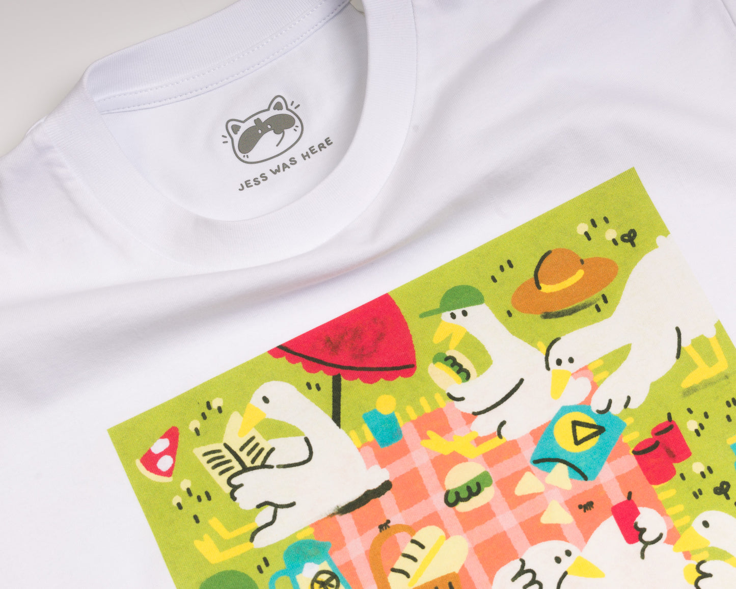 Goose Picnic - White T-shirt