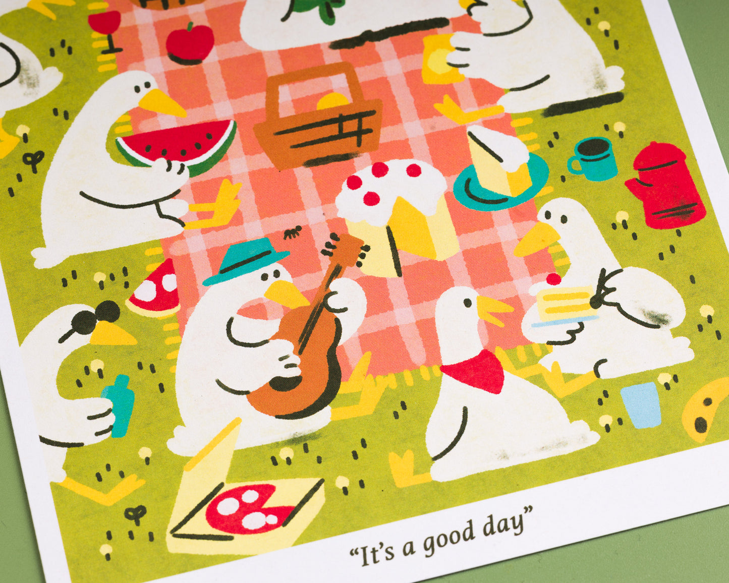 Goose Picnic - A5/A4 Art Print