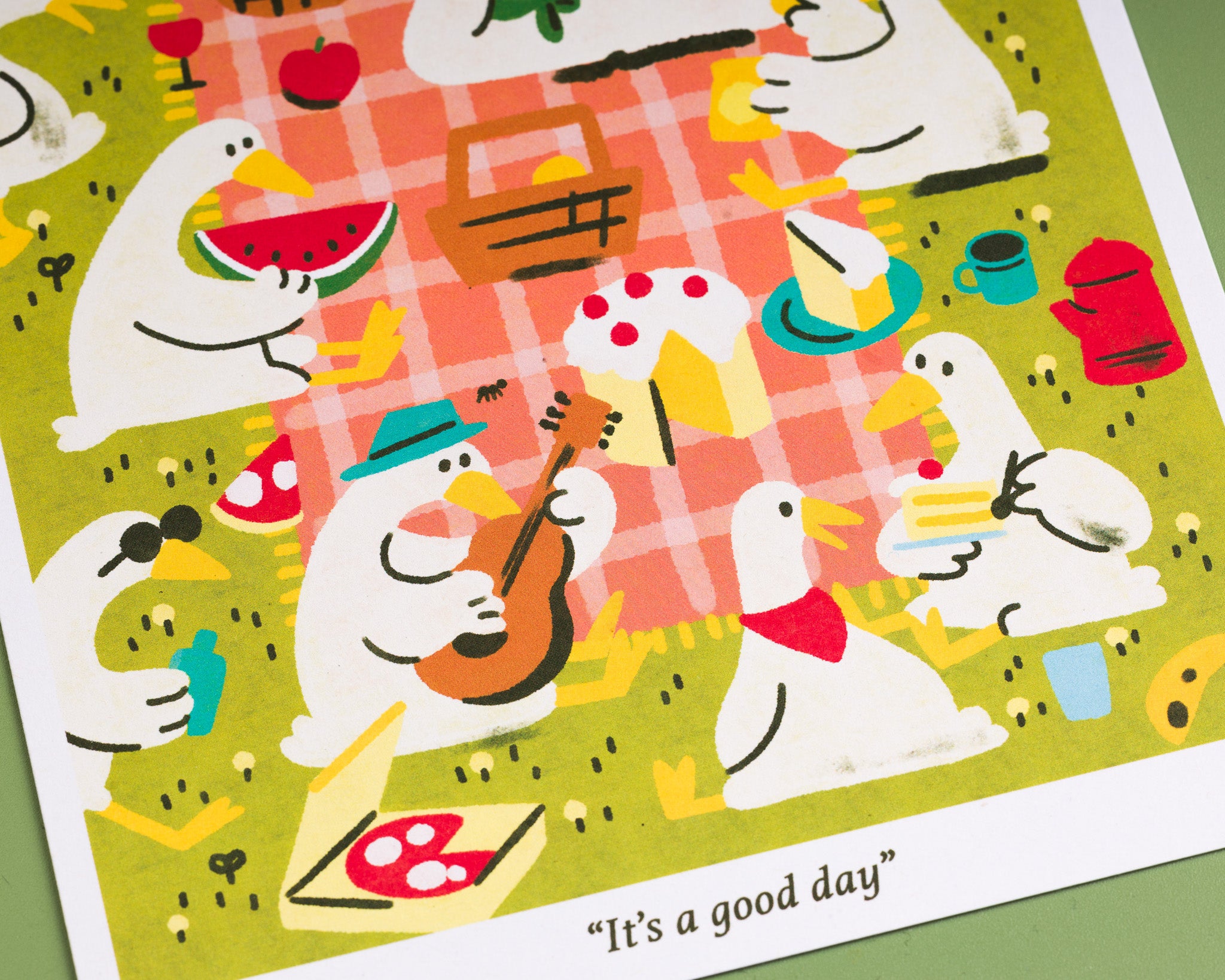 Goose Picnic - A5/A4 Art Print