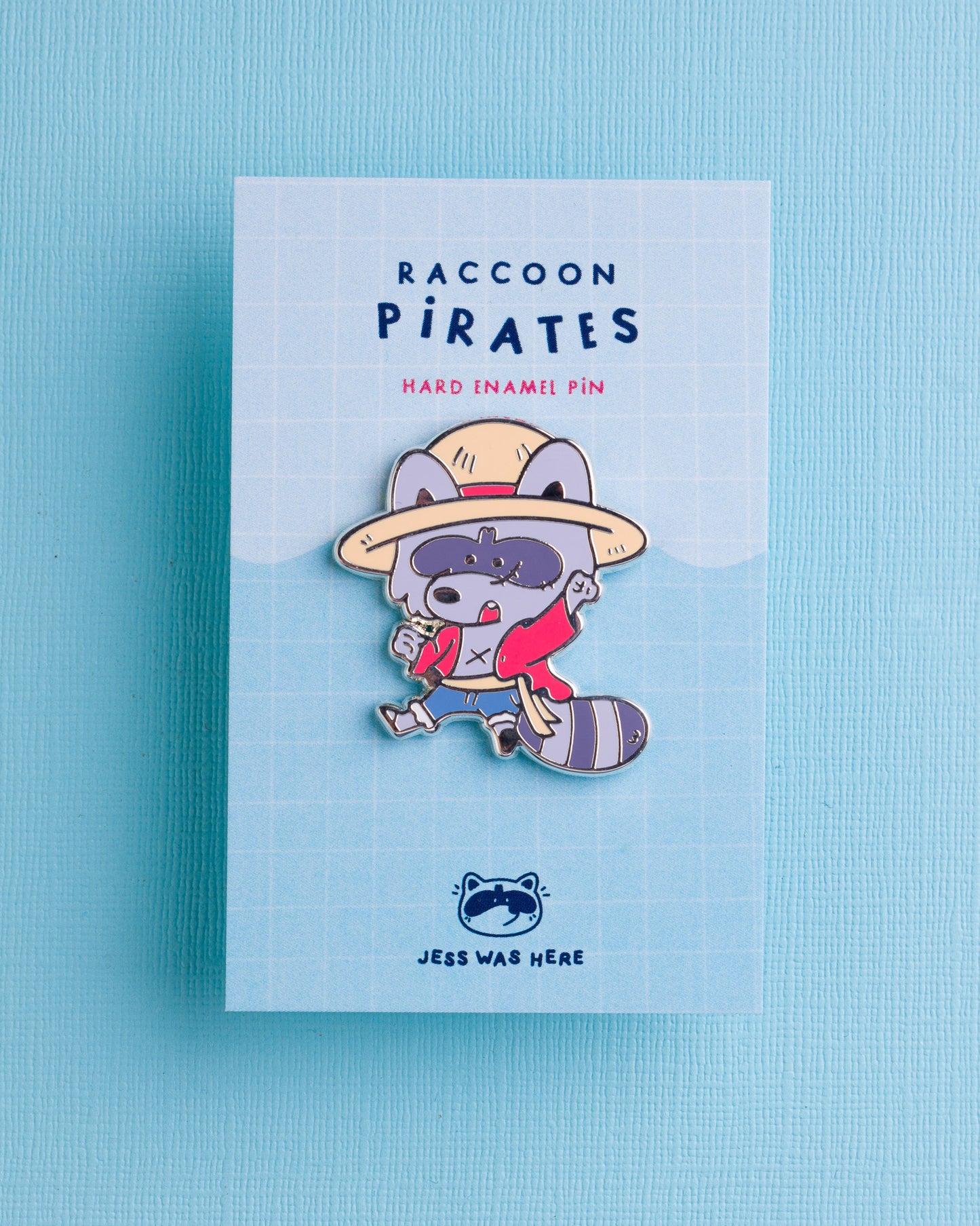 Straw Hat - Raccoon Pirates Enamel Pin