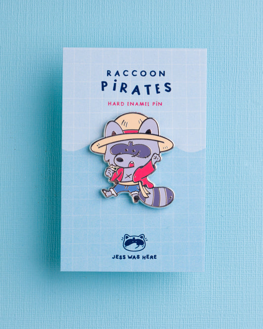 Straw Hat - Raccoon Pirates Enamel Pin