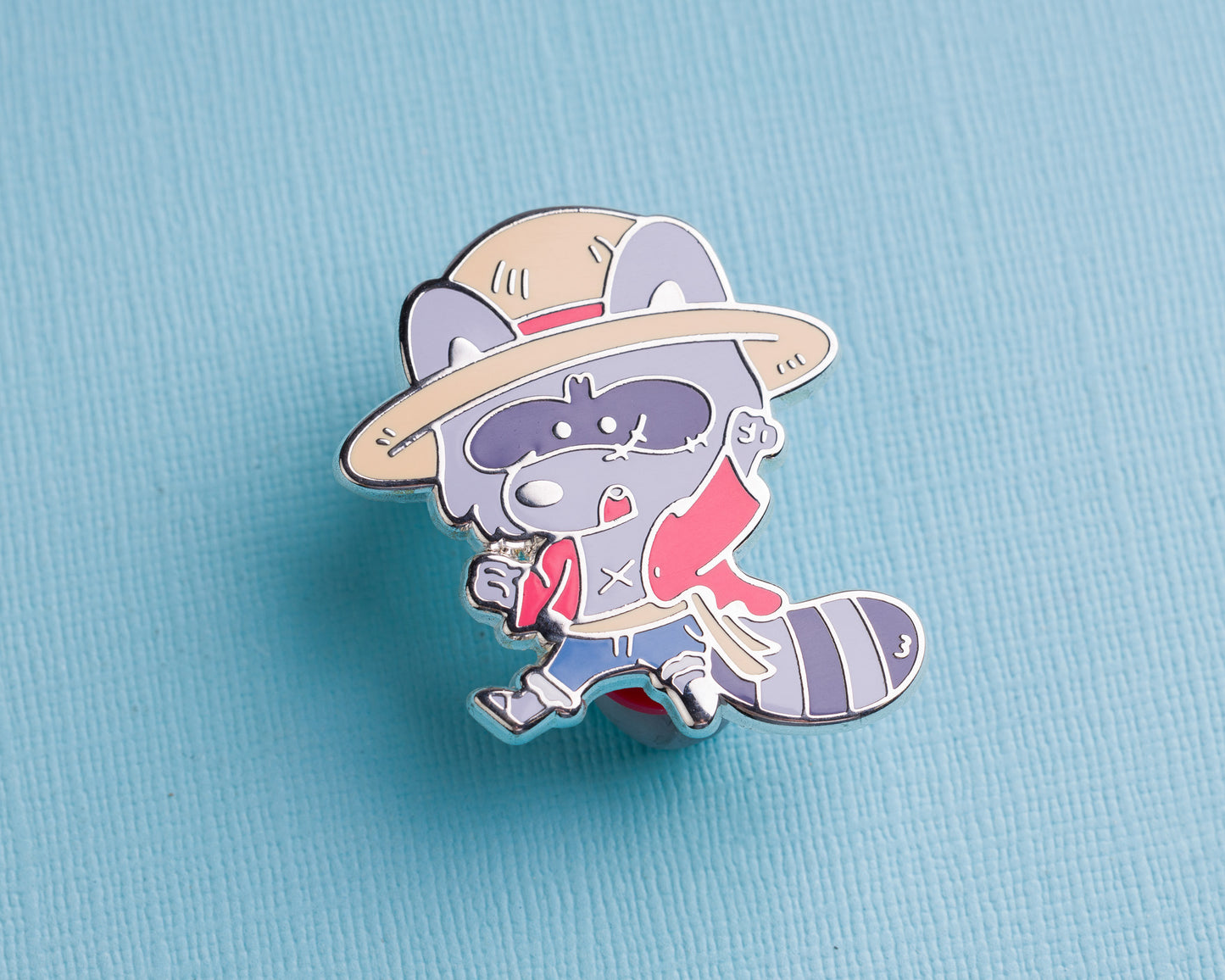 Straw Hat - Raccoon Pirates Enamel Pin