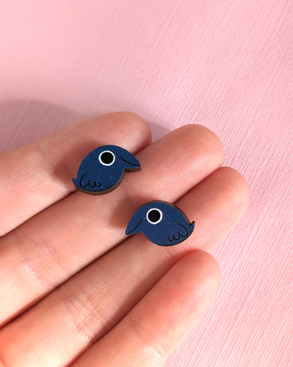 Mini Crows - Wooden Earrings