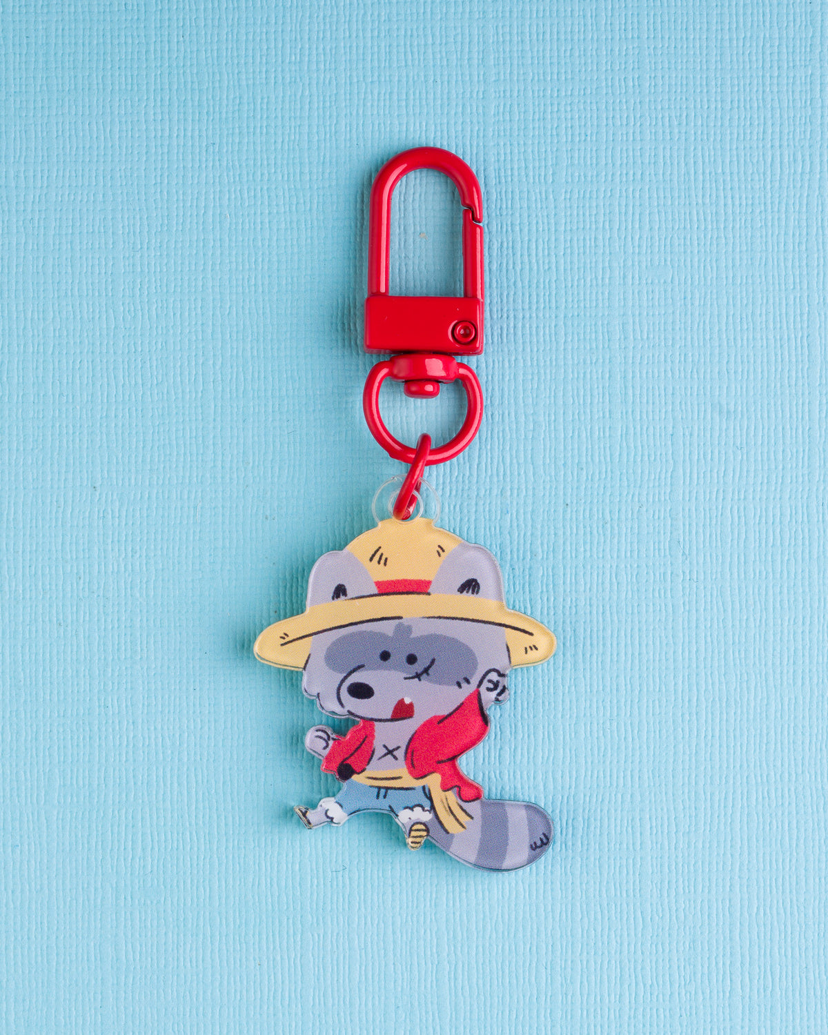 Pvc Raccoon Keychain Straw Hat - Raccoon Pirates Acrylic Keychain – Jess Was Here