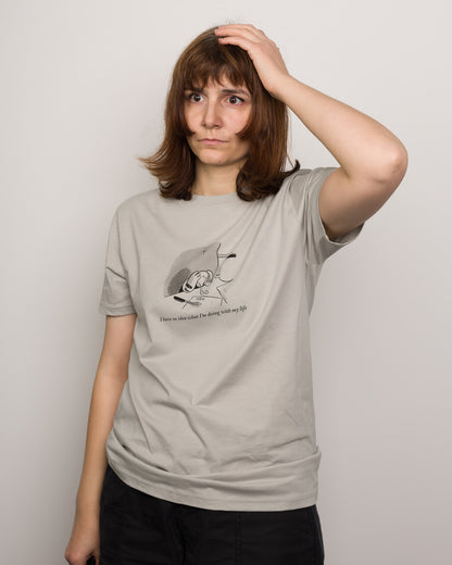 Mr Pigeon - Grey Pink T-shirt